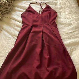 Maroon Midi dress